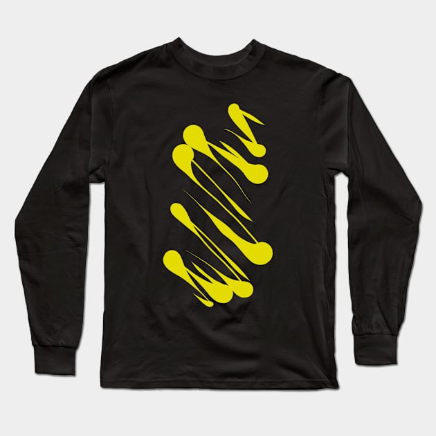 Yellow scratching Long Sleeve T-Shirt by daghlashassan